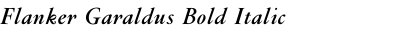 Flanker Garaldus Bold Italic